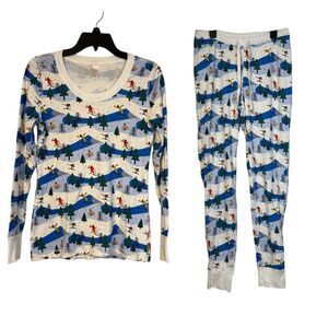 New Hanna Anderson Holiday Pajamas Sz. S Organic Cotton 2-Pcs